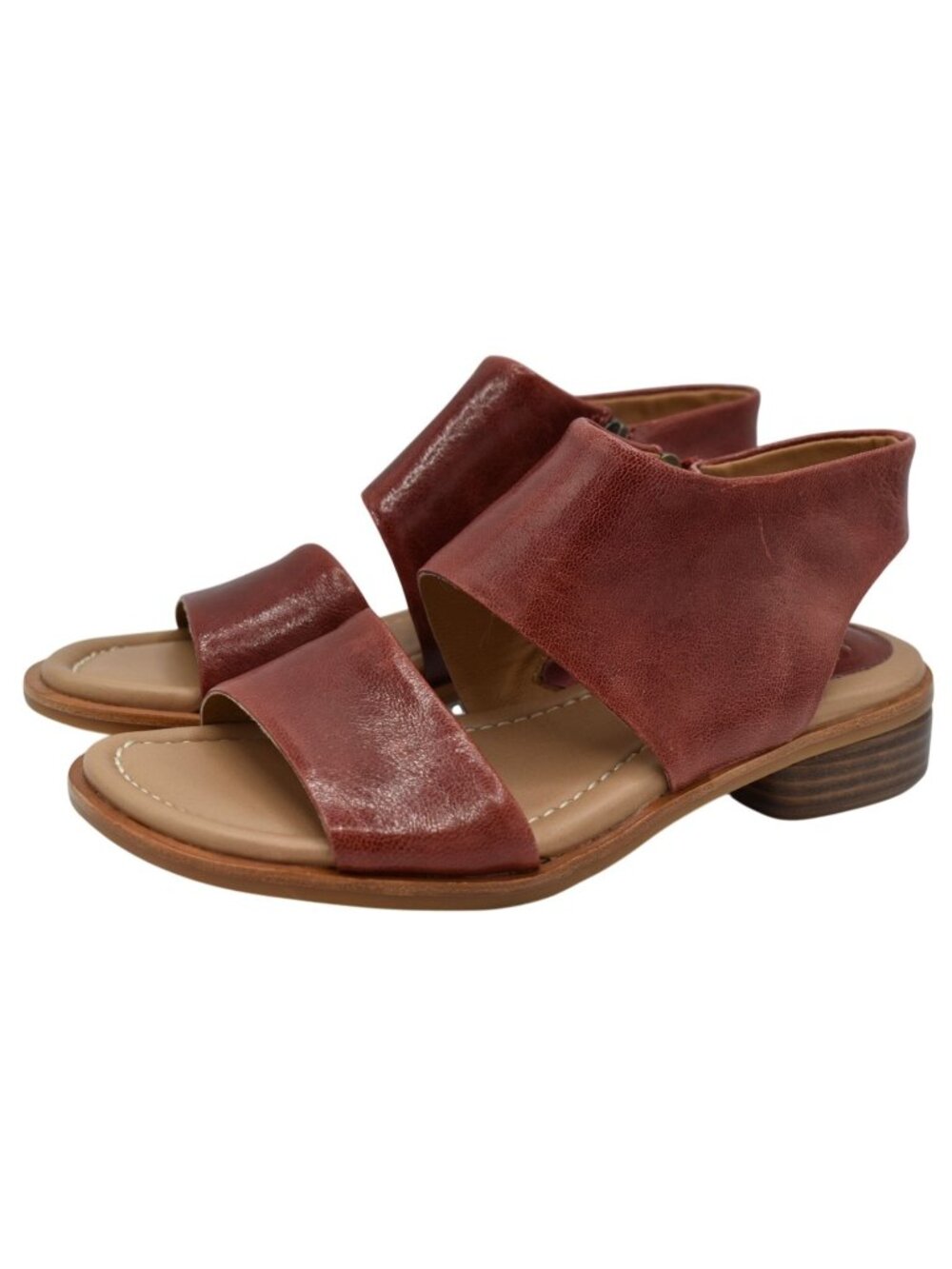 Sofft‎ Womens Size 7.5 Felicity Desert Rose Open Toe Zip Up Sandals Shoes